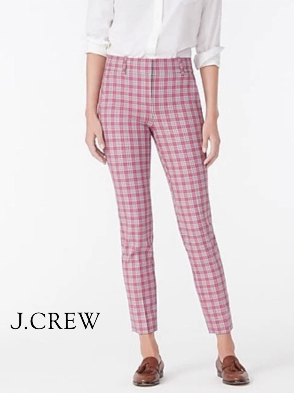 J. Crew Cameron Slim Plaid Pant